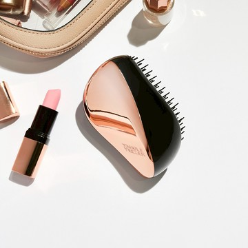 【廠商直送】Tangle Teezer王妃梳 利物浦攜帶梳-玫瑰金黑