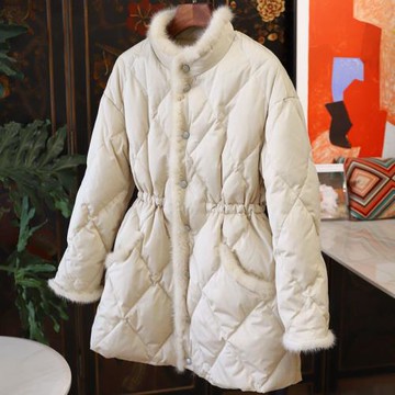 (免運)羽絨棉衣棉服女秋冬季加厚2026年新款菱格韓版寬松中長款棉襖外套