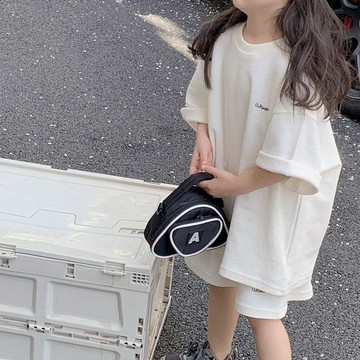 ATL 女童短袖 中大童衣服 兒童上衣 2025童裝夏季兒童新款純棉寬松t恤男女童短袖洋氣字母上衣半袖潮