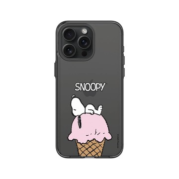 iPhone 15 Pro Max Clear 酷墨灰 - 史努比 Snoopy - 冰淇淋甜筒
