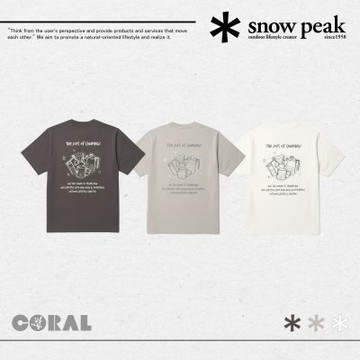 SNOW PEAK 26SS Aerocool Mug Graphic Short Sleeve T-Shirt馬克圖案短袖上衣