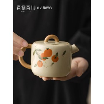 景德鎮手繪懶人功夫茶具陶瓷單人大號過濾泡茶壺單壺一壺一杯可愛