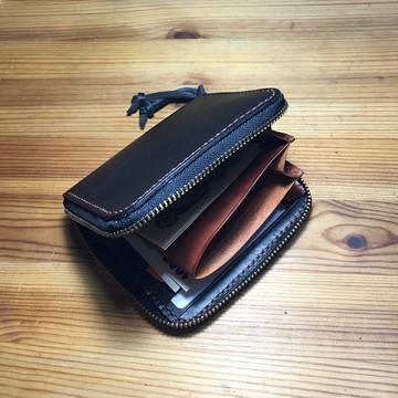 小島手工拉鍊短夾 Leather Zip Around Wallet