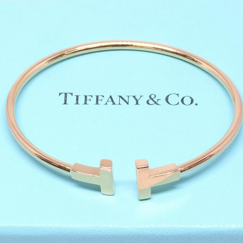 Tiffany&Co. ティファニー TナローワイヤーブレスレットYG - アクセサリー