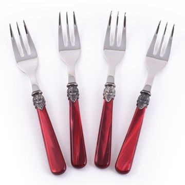 EME 拿破崙點心叉  1組  茶叉  紅色