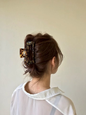 韓國大號成人抓夾牛油果百搭發夾夾子發卡新款豹紋復古發飾1入