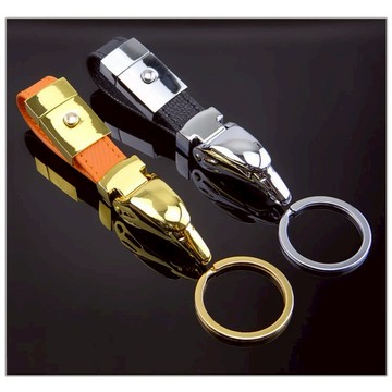 有間小鋪:老鷹鑰匙扣豹頭鑰匙圈 男士真皮鑰匙扣 商務不銹鋼鑰匙環 立體汽車鑰匙圈 創意禮品 高級禮品 贈禮盒