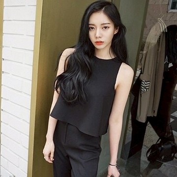 現貨+預購 雪紡背心休閒上衣-純色百搭圓領短版女背心73fw18【獨家進口】【米蘭精品】