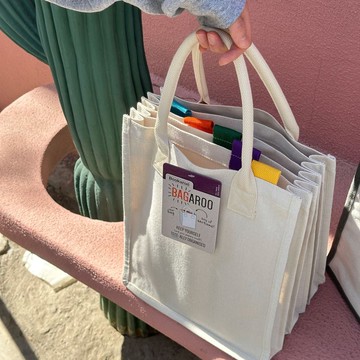 風琴式收納包 防潑水棉質5層分格顏色標簽學習書包 英國Bookaroo