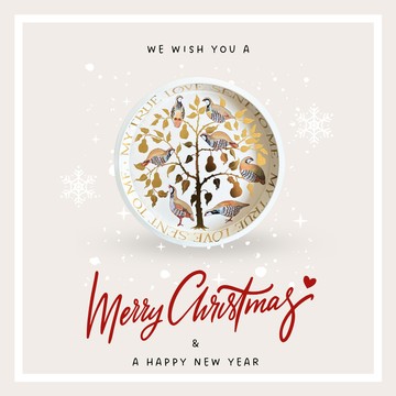 🚚快速出貨【英國糖果屋】🎄聖誕快樂🎄Emma  Bridgewater鷓鴣金樹淺盤糖果禮盒組 ( 英國糖迷你包12包入 )