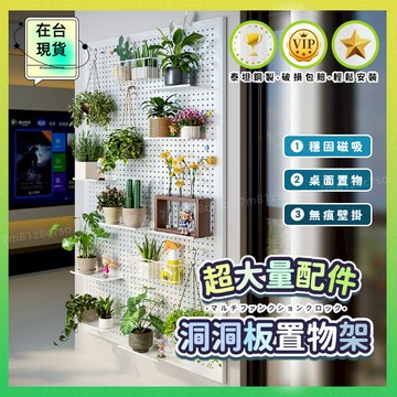 ⚡8h出貨⚡ 金屬洞洞板 牆壁置物架 壁掛置物架 盆栽架 花盆架 陽臺 花架 花盆掛架 房間佈置 收納架 玄關裝飾 園藝