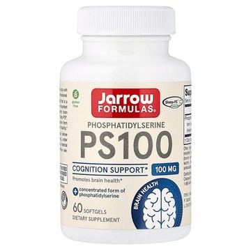 Jarrow Formulas, PS100，磷脂醯絲氨酸，100 毫克，60 粒軟膠囊