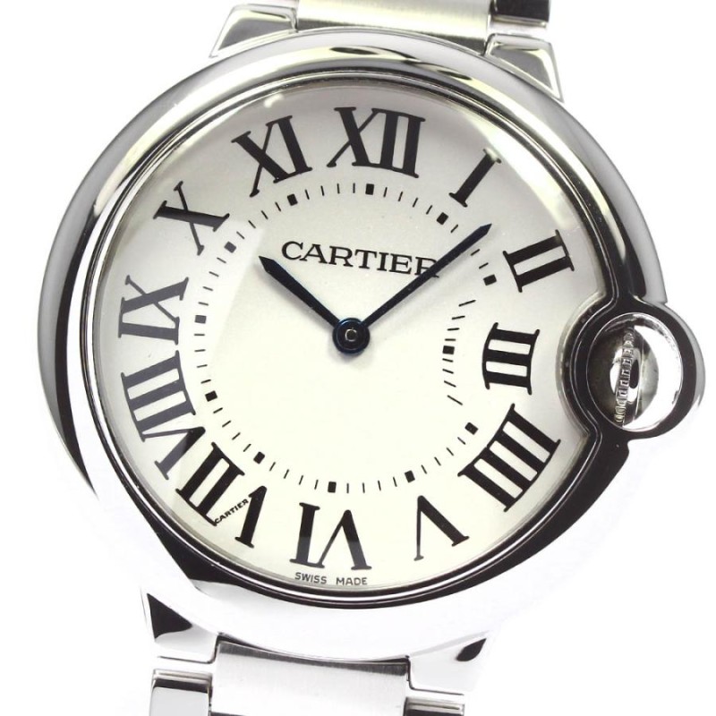 ☆美品☆保証書付き【CARTIER】カルティエ バロンブルーMM W69011Z4 ...