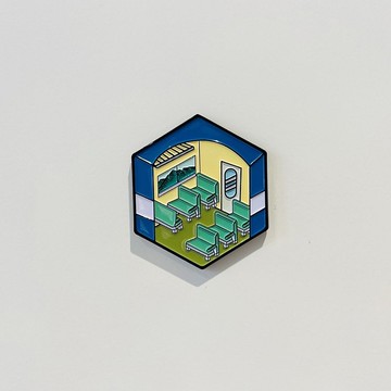 藍皮解憂號-金屬烤漆磁鐵(並肩)