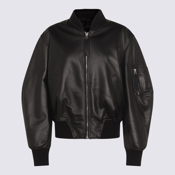 The Attico Black Leather Jacket