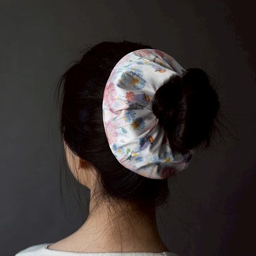 Jennie Tsai - 甜甜鳥語粉白 - 大甜甜圈髮束