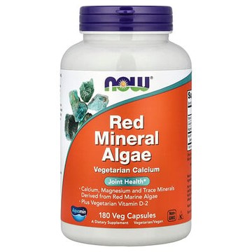 NOW Foods, 紅藻鈣，180 粒素食膠囊