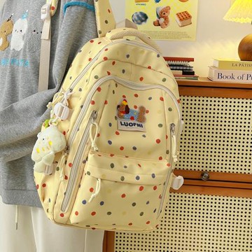 2025新款 高顏值書包女ins風初中生大學生簡約大容量女生背雙肩包