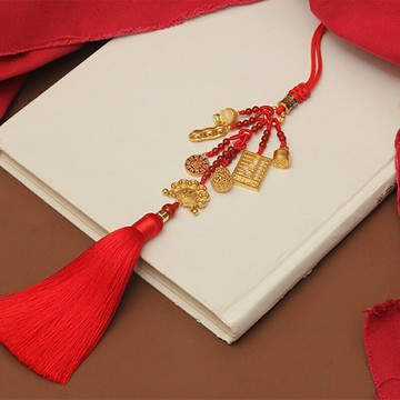 【巴黎精品】現貨+預購 汽車掛飾車內吊墜-黃銅葫蘆聚招財進寶汽車內飾4色a1bp20