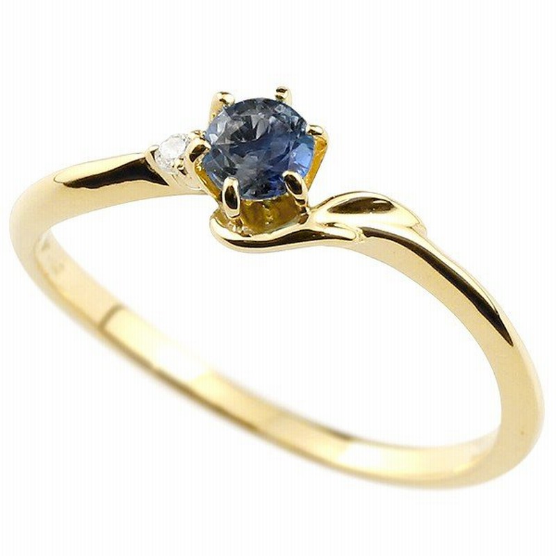 指輪 エンゲージリング イニシャル ネーム F 婚約指輪 ブルーサファイア ダイヤモンド イエローゴールドk10アルファベット 10金 レディース 9月誕生石 送料無料 通販 Lineポイント最大0 5 Get Lineショッピング