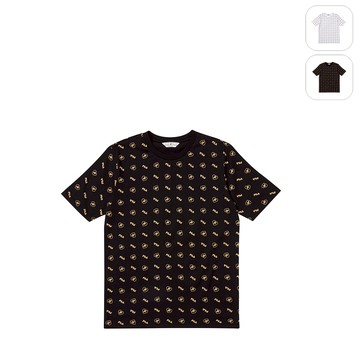 【FILA】中性 短袖 純棉圓領T恤-黑色 1TEY-1401-BK