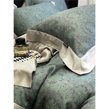 美式復古冰絲涼感100支蘭精天絲四件套高級感萊賽爾被套夏季床品