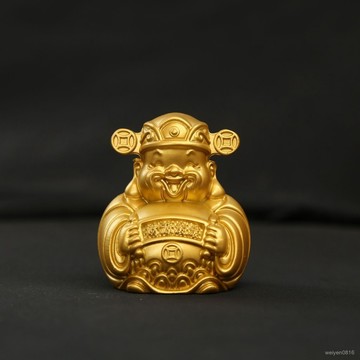 武德宫過爐開光🙏9月初更新-財源廣進財神爺金色工藝品擺件客廳桌麵玄關家居裝飾實心小財神 免運 熱銷 師傅推薦
