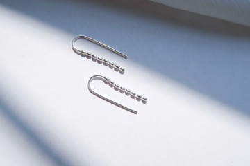 925純銀 光點 耳飾 耳環 一對