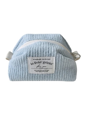 絨毛燈芯絨小包 M_嬰兒藍