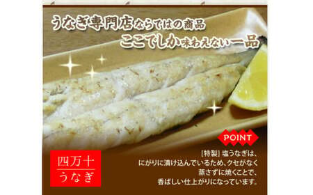 期間限定 数量限定 四万十うなぎ 塩うなぎセット 280g（140g×2本） ウナギ 鰻 小分け 惣菜 国産 冷凍／Esu-201