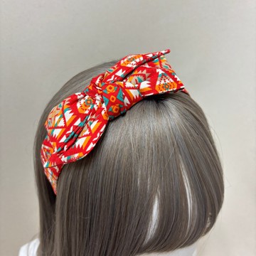 赤紅波希  | 細版交織蝴蝶結髮箍