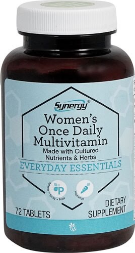 Vitacost Synergy Women's Once Daily Multivitamin Made with Cultured Nutrients & Herbs 72 Tablets