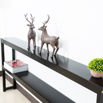 書架后置物架客廳沙發靠墻落地空間收納床頭玄關多層儲物架實木