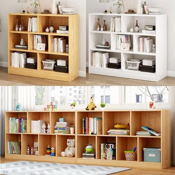 🔺24HR台灣出貨🔺七格落地櫃 書櫃 小書櫃子組合置物書櫃 書櫃 收納櫃 儲物櫃 層櫃 展示櫃 層架 書架 置物