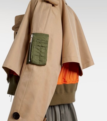 Sacai Padded cotton-blend bomber jacket