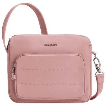 TRAVELON Roam防盜斜背包 TL-43676  粉紅色  26 x 20.3 x 6.4cm