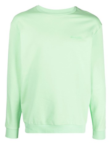 Moschino - logo-tape cotton sweatshirt - men - Cotton/Elastane - XS - Green