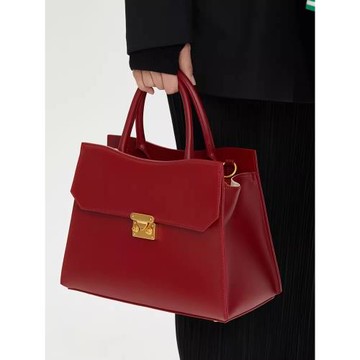 大容量復古紅色新娘婚包手提女士包包2025新款龍年中年媽媽款包包