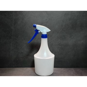 白藍 長柄耐酸鹼噴頭 28/400｜NBR橡膠＋316彈簧＋1000ml HDPE大圓瓶｜汽車美容 噴瓶組