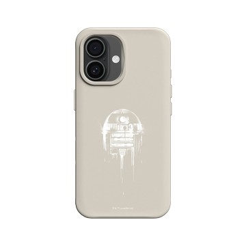 iPhone 16 SolidX 貝殼灰 - 迪士尼-星際大戰 Star Wars - R2D2-噴漆白