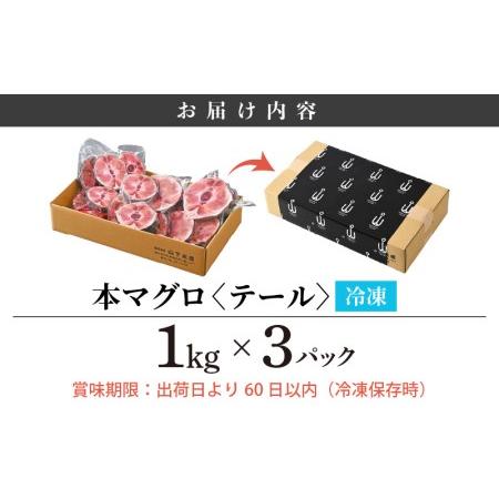 ふるさと納税 国産 本まぐろ テール 3kg まぐろの王様！引き締まった身に旨味が凝縮 ステーキや煮物に コラーゲンたっぷり！ [e04-b021] 福井県越前町