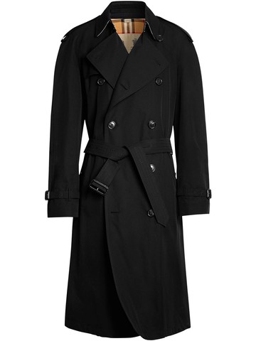 Burberry - The Westminster Heritage Trench Coat - men - Buffalo Horn/Viscose/Cotton/Cotton/Calf Leather - 44 - Black