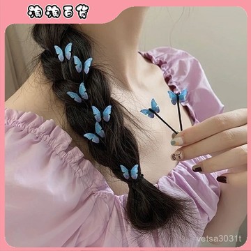 🔥臺灣出貨快🔥韓係新款輕奢甜美蝴蝶髮夾女網紅一字夾百搭髮飾小衆蝴蝶結頭飾