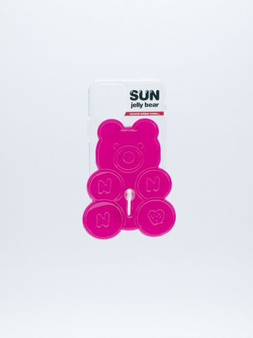 [Red Violet] Jelly Bear Clear iPhone Case