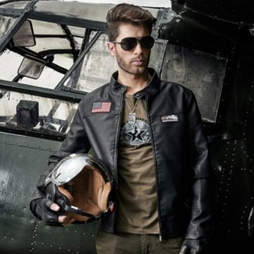 現貨+預購 皮衣 空軍外套-歐美時尚帥氣立領男夾克3色72c44【獨家進口】【米蘭精品】