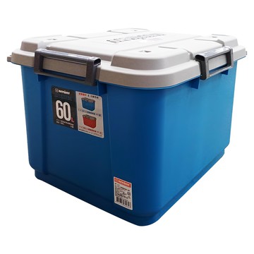 KEYWAY 聯府 海力士滑輪掀蓋整理箱 60L  523 x 432 x 383mm  藍色  1個