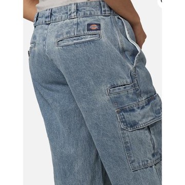 美式852AU街頭Baggy工裝口袋水洗寬松直筒滑板嘻哈街舞牛仔長褲