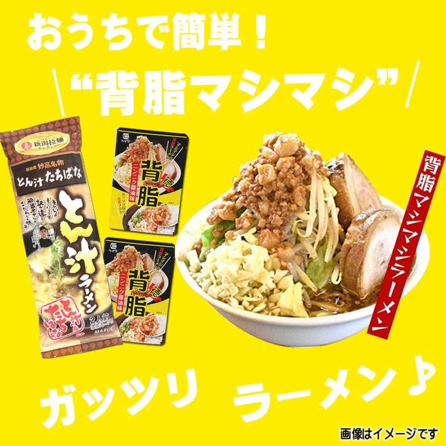 背脂2袋＆とん汁たちばな とん汁ラーメン2人前×1袋 セット