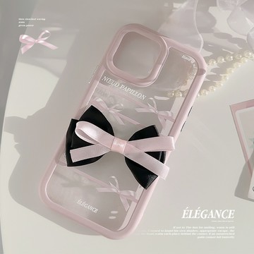 台灣出貨❤適用iphone16手機殼綁帶蝴蝶結11蘋果15手機殼13亞克力12立體14硬