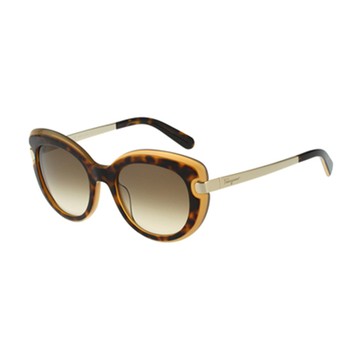 Salvatore Ferragamo- 時尚太陽眼鏡（琥珀色）